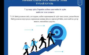 ТӨРИЙН АЛБАН ХААГЧИЙН ЁС ЗҮЙН ХЭМ ХЭМЖЭЭ